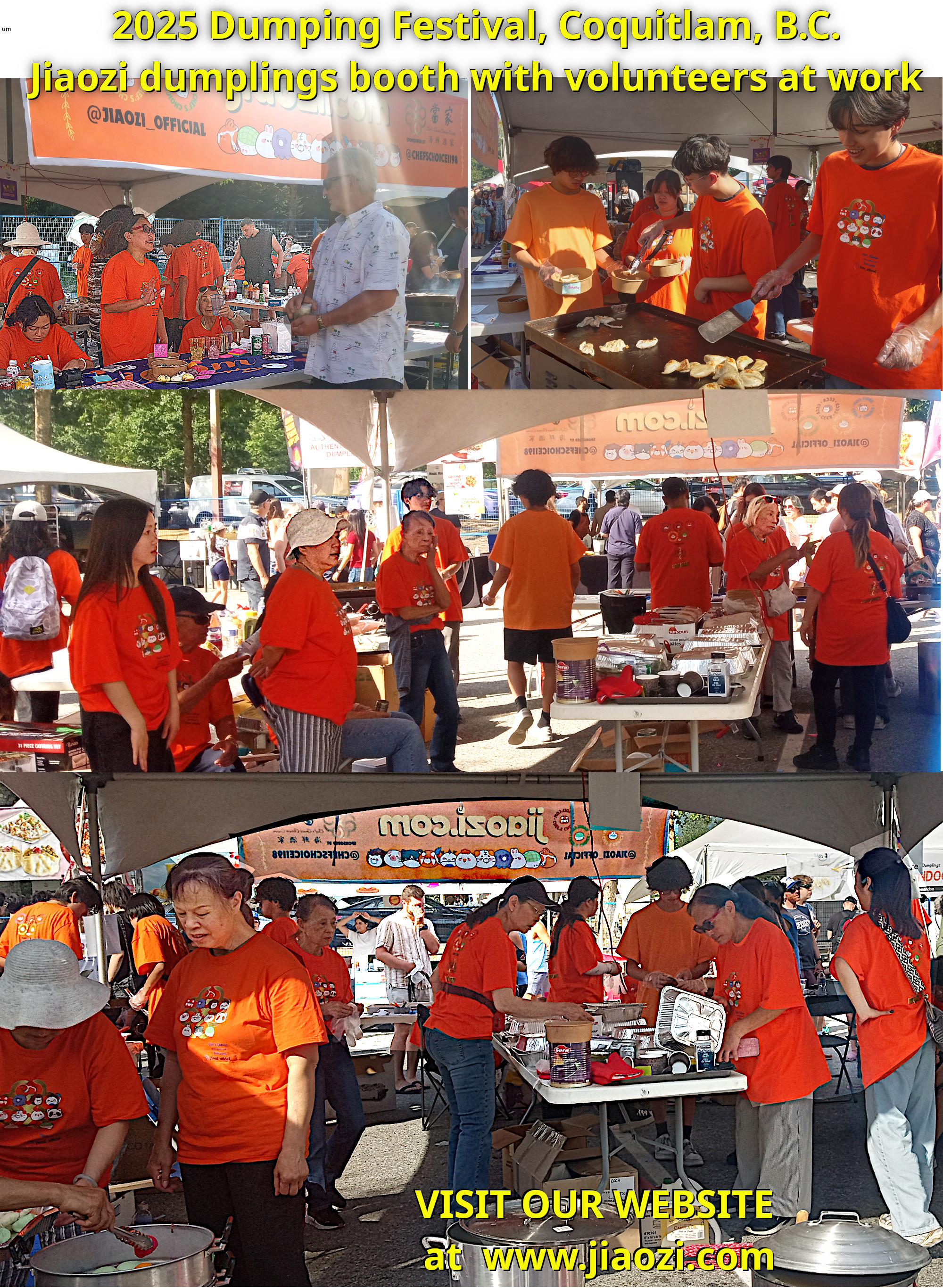 Jiaozi.com dumplings booth & volunteers 2025 BC dumpling festival in Coquitlam