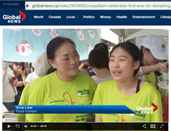 Global News interviews Jiaozi.com Food Vendor at BC Dumpling festival, on Aug. 13, 2022